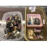 Costume Jewellery: Miscellaneous dress rings, white metal, enamel and plastic. Approx. 55. Plus