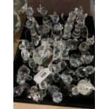 Crystal and Glass: Collection of Swarovski and other crystal cats. Approx. 37.