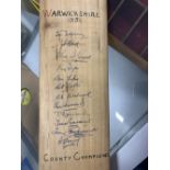Cricket Memorabilia/Ashes: Cricket bat autographed MCC Tour of Australia 1950-51 and Warwickshire