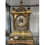 Clocks: 19th cent. French table clock signed Achille Brocot, the renowned Parisian clock maker.