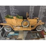 Motoring: Treen model of a Rolls-Royce Silver Ghost motor car approx. 31ins long x 12ins wide x