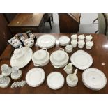 20th cent. Ceramics: Royal Doulton Simplicity dinner and tea ware. Cups and saucers x 6, teapot,