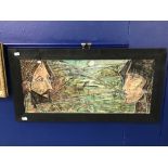 William Black: Pastel & watercolour 'Adam & Eve', signed lower left and dated 1962. Framed and