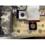 Numismatics - Coins: Selection of cupro nickel, GB & other coins including crowns, 2007 diamond