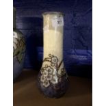 Royal Doulton: Lambeth cherry blossom, long neck, vase by Eliza Simmance No 403. Impressed Doulton