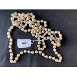 The Lady Lowry Jewellery Collection: Cultured freshwater blister pearl double strand necklace 14k