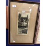 Reginald Green: Signed etching of John Knox's house. 5½ins. x 10½ins.