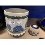 Ceramics: Anti-slavery commemorative Doulton Lambeth glazed jardiniére with sprigged decoration