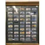 Cigarette Cards: Players cigarette set "Modern Naval Craft". Framed and glazed.