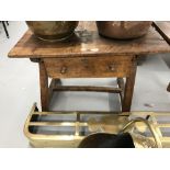 19th/20th cent. Rustic Spanish hardwood side table with easel supports. 34½ins.