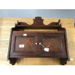 19th cent. Mahogany hanging cupboard. 18ins.