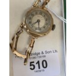 Watches: Swiss made Envoy 15 ladies watch, cased hallmarked 9ct. expanding bracelet 9ct. 18g. inc.