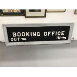 Railwayania: Rare Youghal Station Irish Republic booking office sign, treen with cast iron letters