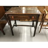Late 17th/early 18th cent. Oak side table with drawer to front. 28ins. x 18ins.