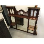 19th cent. Gilt framed over mantle mirror. 37ins. x 19ins. plus Edwardian over mantle mirror.