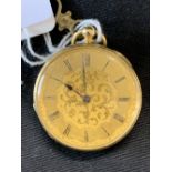 Watches: Bordier Geneva, gold tested 18ct. - cased, ladies pendant or dress watch, gilt dial, signed