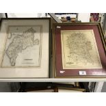 Maps: 19th cent. John Cary map of Wiltshire. 11ins. x 9ins. Plus R. Creighton map of Cumberland.