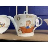 Shelley c1920-30: Art deco Regent pattern Mabel Lucie Attwell child's teaware. Fairy Town Motoring
