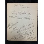 R.M.S. TITANIC: Rare multi signed Titanic album sheet, dated July 7th 1912. Two of the most