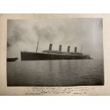 R.M.S. TITANIC - GEORGE BOWYER ARCHIVE: Stunning original photographs mounted on card of Olympic