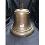 THE ALLAN ROUSE COLLECTION - MARITIME: Large brass buoy style bell with name & date "Trinity