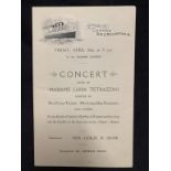 R.M.S. TITANIC: Extremely rare programme for a benefit concert for the seaman's charities at