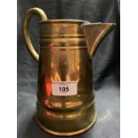 WHITE STAR LINE: Brass hot water jug, burgee to front. 7ins.