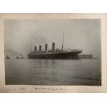 R.M.S. TITANIC - GEORGE BOWYER ARCHIVE: R.M.S. Olympic photographs with original handwritten