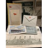 WHITE STAR LINE: Printed ephemera including - 1) Proposed sailings June 1923, Olympic on the