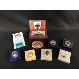 R.M.S. TITANIC - BRIAN TICEHURST COLLECTION - COINS: Box of silver and other commemorative Titanic