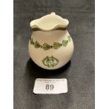 WHITE STAR LINE: Stonier & Co. OSNC cream jug decorated with a gilt band and laurel wreath motif.