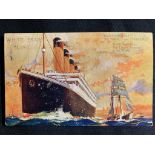 R.M.S. TITANIC/OLYMPIC: Pre-sinking postcard, postally used 6th March 1912.