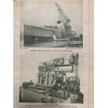 OCEAN LINER: Scrapbook of postcards and newspaper cuttings dating from the early 20th century.