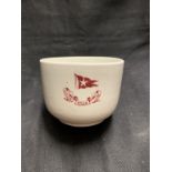 WHITE STAR LINE: Third-Class ceramic cup with house flag to front, 3½ins. diameter.