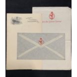 R.M.S. TITANIC - GEORGE AND MABEL FENWICK ARCHIVE: Original blank Carpathia stationery envelope