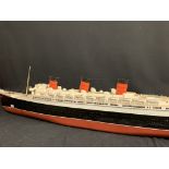 CUNARD: Queen Mary scratch built model 62ins. long.