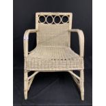 R.M.S. LUSITANIA: An extremely rare wicker/rattan carver chair from the Lusitania's verandah café.