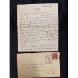 R.M.S. TITANIC: First-Class passenger & survivor Georgette Madill 1896-1992. Handwritten letter &