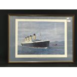 R.M.S. TITANIC: Prints "The Maiden Voyage of the Titanic" by Chris Mayger, "A Day to Remember" and a