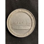 R.M.S. TITANIC: White metal Balham and Tooting Titanic relief fund medal. 2ins.