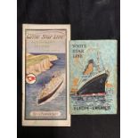 WHITE STAR LINE: Printed brochures for Europe, America and Australia, the former showing Olympic.