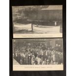R.M.S. TITANIC: Underwood & Underwood real photo post-disaster cards of Titanic's lifeboats and