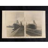 R.M.S. TITANIC: Rare Thomas Pearse of Bristol real photo postcard of Titanic taken two days before