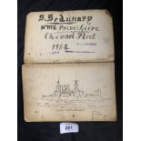 R.M.S. TITANIC: Unique personal notebook of drawings and sketches owned by Titanic Third-Class