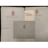 R.M.S. TITANIC - GEORGE AND MABEL FENWICK ARCHIVE: Original blank Carpathia stationery envelope