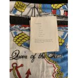 CUNARD: Queen Elizabeth (Fort Lauderdale) portrait beach towel and tour guide script (2).