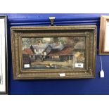 19th cent. English School: Watercolour of a rural scene. 12ins. x 6½ins.
