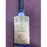 Cricket Memorabilia/Ashes: Cricket bat autographed MCC Tour of Australia 1950-51 and Warwickshire