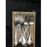 Hallmarked Silver: Dessert forks, Sheffield marks James Deakin & Sons 1897 (12) 15oz.