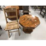 Art Deco: 1920s Rosewood octagonal coffee table (water mark to top). 24ins. x 24ins. Plus a 20th